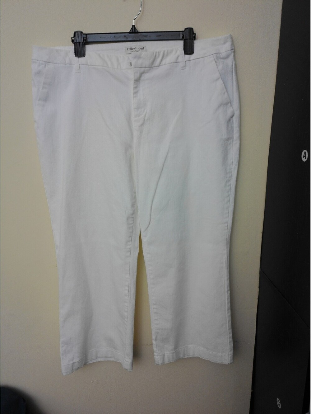 Coldwater Creek Pants‎ Womens White Size 18 Natural Fit Capri Cropped Trousers